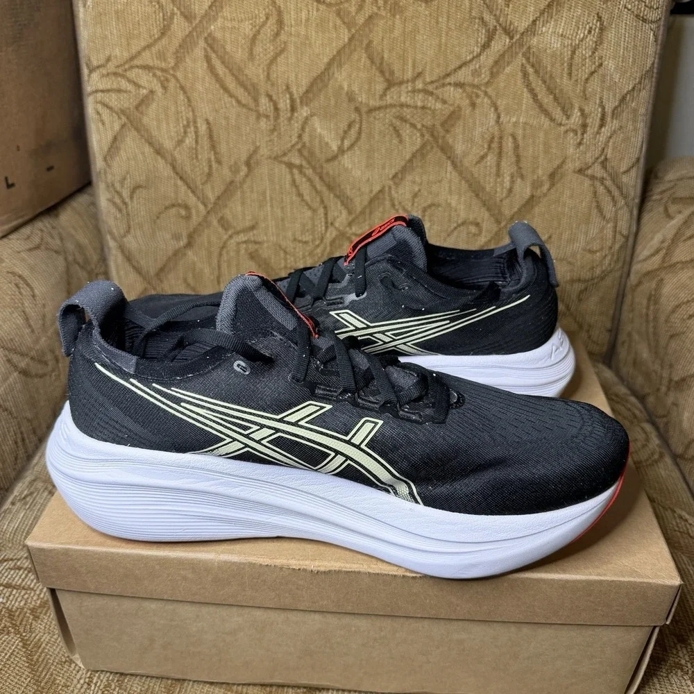Asics Nimbus 27 Black/Khaki 1011B958-005 Men's Size 11.5 Running Walking Shoes